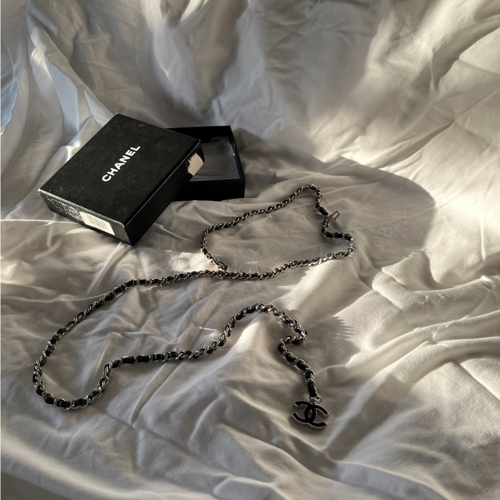 Chanel Black & Silver Belt / Necklace